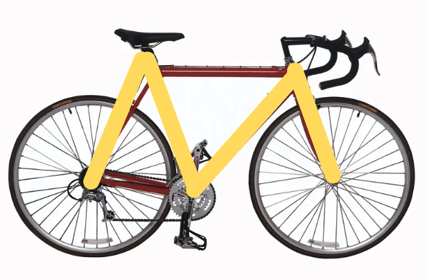 M check on a bicycle